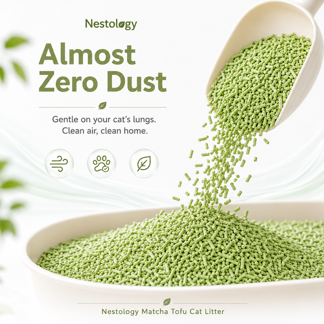 Tofu Cat Litter, Matcha Flavor